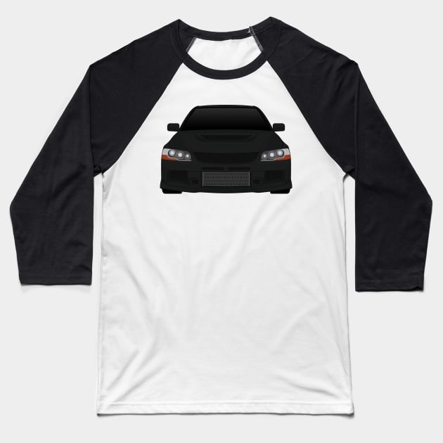 Evo IX Black Baseball T-Shirt by VENZ0LIC